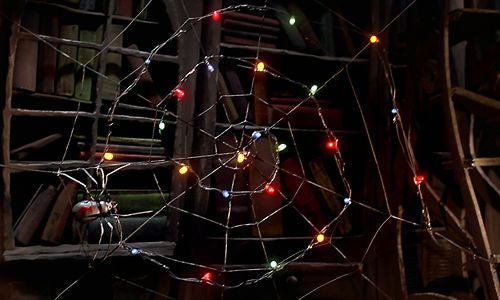 "Nightmare Before Christmas" Handmade Crystal Spiderweb Ornament | Electroformed Copper Christmas Tree Décor