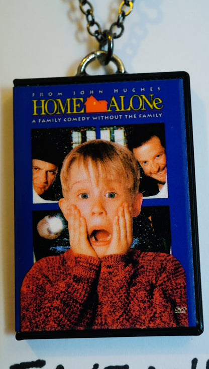 Close up of Home Alone mini DVD case charm